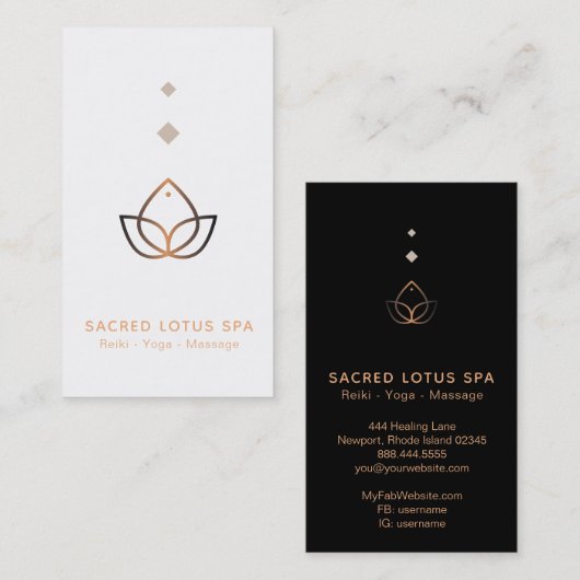 *~*神秘的な神聖な幾何学アルケミーシャーマンロータス 名刺 (正面/裏面)