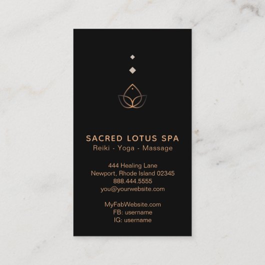 *~*神秘的な神聖な幾何学アルケミーシャーマンロータス 名刺 (裏面)