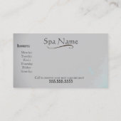 神秘的な禅のデザインのマッサージセラピストの名刺 名刺 (裏面)