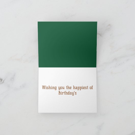 神秘的な秋の木の誕生日折りたたみグリーティングカード カード (内部)