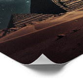 神秘的な空のポスターの下のエジプトのピラミッド ポスター (角)