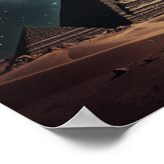 神秘的な空のポスターの下のエジプトのピラミッド ポスター (角)