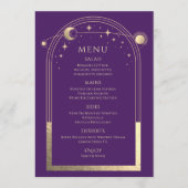 神秘的な紫の金ゴールド太陽の月の結婚星 メニュー (正面)