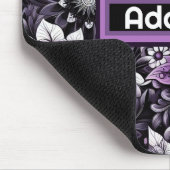 神秘的な紫の開花 マウスパッド (コーナー)