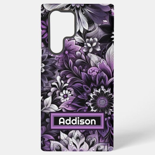 神秘的な紫の開花 SAMSUNG GALAXYケース (裏面)