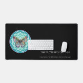 神秘的な紫色の蝶マンダラタロット読ズ デスクマット (キーボード&マウス)