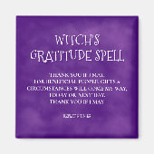 神秘的な紫色の霧の魔女の感謝の呪文マグネット マグネット (正面)