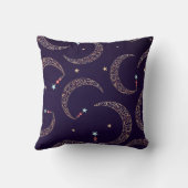 神秘的な紫金糸細工の月天体 クッション (裏面)