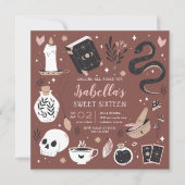 神秘的な結晶占い師Sweet sixteen 招待状 (正面)