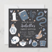 神秘的な結晶占い師Sweet sixteen 招待状 (正面)