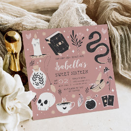 神秘的な結晶占い師Sweet sixteen 招待状