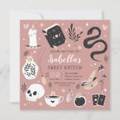 神秘的な結晶占い師Sweet sixteen 招待状 (正面)
