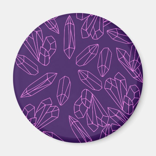 神秘的な結晶 マグネット (正面)