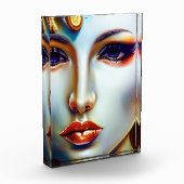 神秘的な美しいゴールデンクイーン フォトブロック (左)