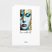 神秘的な美しいゴールデン女神アイアート シーズンカード (裏面)