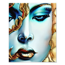 神秘的な美しいゴールデン女神アイアート