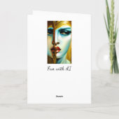 神秘的な美しいゴールデン女神 カード (裏面)