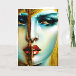 神秘的な美しいゴールデン女神 カード