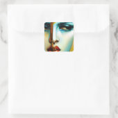 神秘的な美しいゴールデン女神 スクエアシール (バッグ)