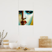 神秘的な美しいゴールデン女神 ポスター (キッチン)