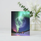 神秘的な美しい明るい大きなフルブルーの月 ポストカード (スタンド正面)