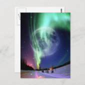 神秘的な美しい明るい大きなフルブルーの月 ポストカード (正面/裏面)