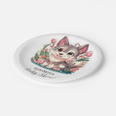 神秘的な美しい狼の赤ちゃんシャワー ペーパープレート (アングル)