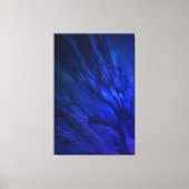 神秘的な翼と深いブルーの羽 キャンバスプリント (正面)