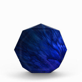 神秘的な翼と深いブルーの羽 フォトブロック