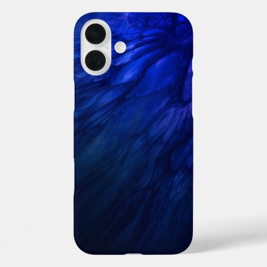 神秘的な翼と深いブルーの羽 Case-Mate iPhoneケース (裏面)
