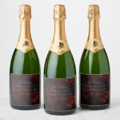 神秘的な自然ハローウィンパーティ スパークリングワインラベル (ボトル)