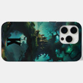 神秘的な自然パーソナライズ・モノグラム Case-Mate iPhoneケース (裏面 (横))