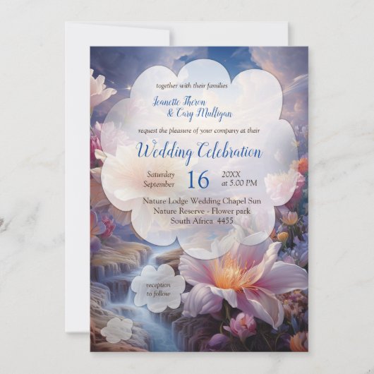 神秘的な花々が咲き誇る超自然の世界  招待状 (正面)