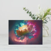 神秘的な花のグリーティングカード サンキューカード (スタンド正面)