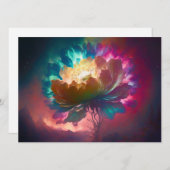 神秘的な花のグリーティングカード シーズンカード (正面/裏面)