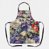 神秘的な花カスタム母への定年プレゼント エプロン (正面)