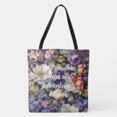 神秘的な花カスタム母への定年プレゼント トートバッグ (正面)