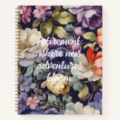 神秘的な花カスタム母への定年プレゼント ノートブック (正面)