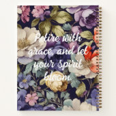 神秘的な花カスタム母への定年プレゼント ノートブック (裏面)