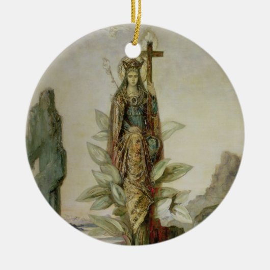 神秘的な花 セラミックオーナメント (正面)