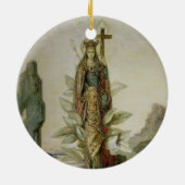 神秘的な花 セラミックオーナメント (裏面)