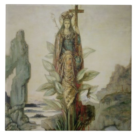 神秘的な花 タイル (正面)