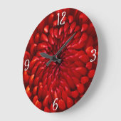 神秘的な花 ラージ壁時計 (傾斜)