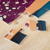 神秘的な芸術 |月を見る女性 ジグソーパズル (側面)