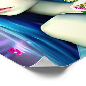 神秘的な芸術 |美しい青の妖精 ポスター (角)