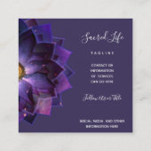 神秘的な蓮の花マンダラ |ニューエイジ スクエア名刺 (裏面)