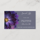 神秘的な蓮の花マンダラ |ニューエイジ 名刺 (裏面)