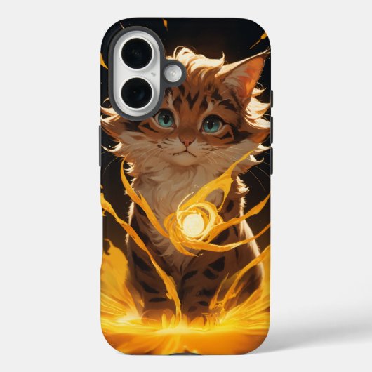 神秘的な虎の猫の火に精通 Case-Mate iPhoneケース (裏面)