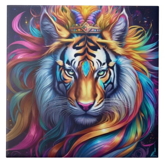 神秘的な虎 タイル (正面)