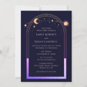 神秘的な虹の太陽星月天文学宇宙 招待状 (正面)